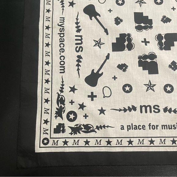 Rare Vintage MySpace Promotional Bandana warped tour early 2000’s - Picture 6 of 7